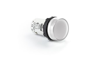 MB Series Plastic with LED 230V AC White 22 mm Pilot